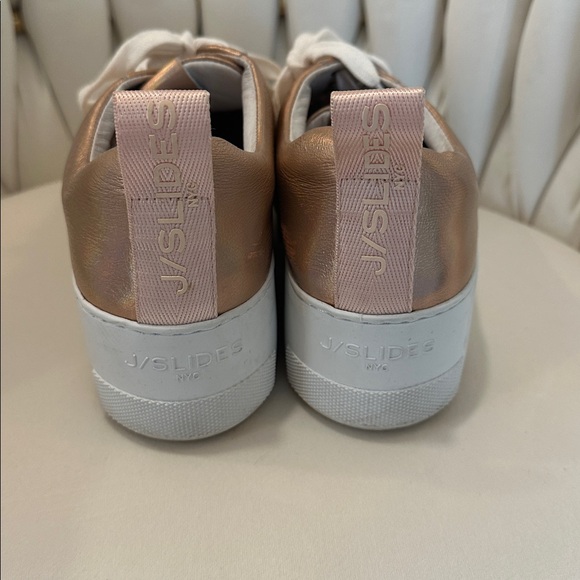 j/slides Shoes - J/SLIDES Pink Iridescent Sneakers